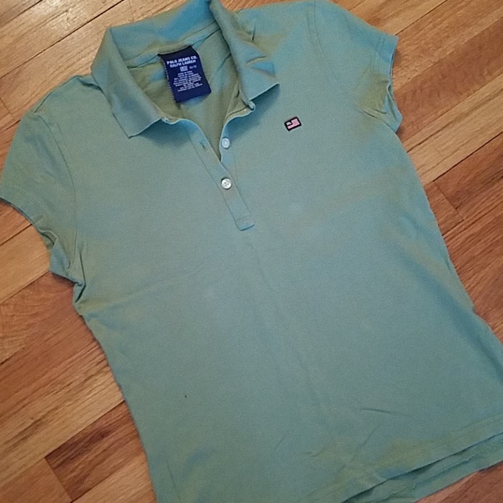 Ralph Lauren green collared tee